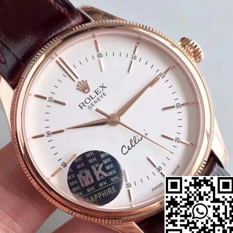 V4 Dial Cellini MKS 50505 Factory White Rolex 0206